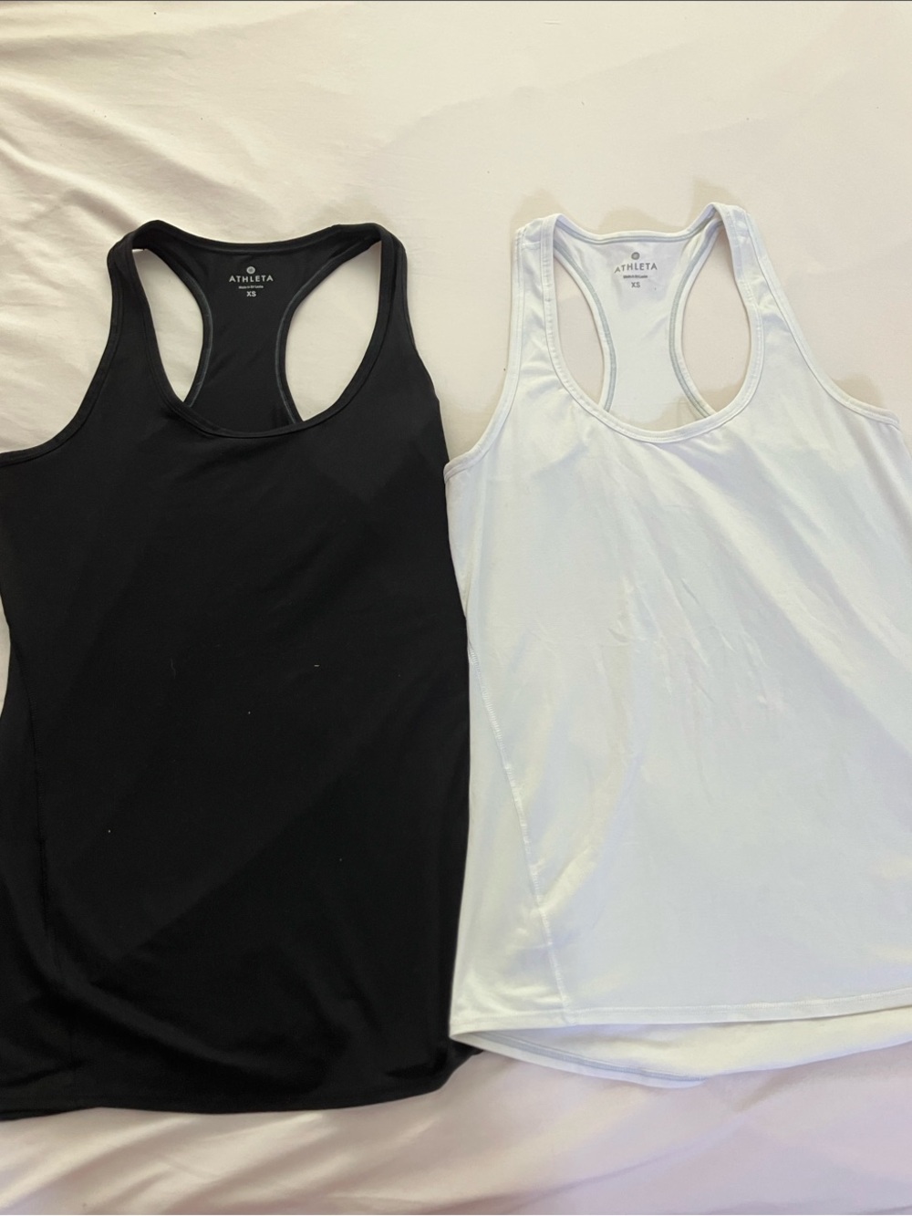 Athleta Racerback Tank Pair - Black & White